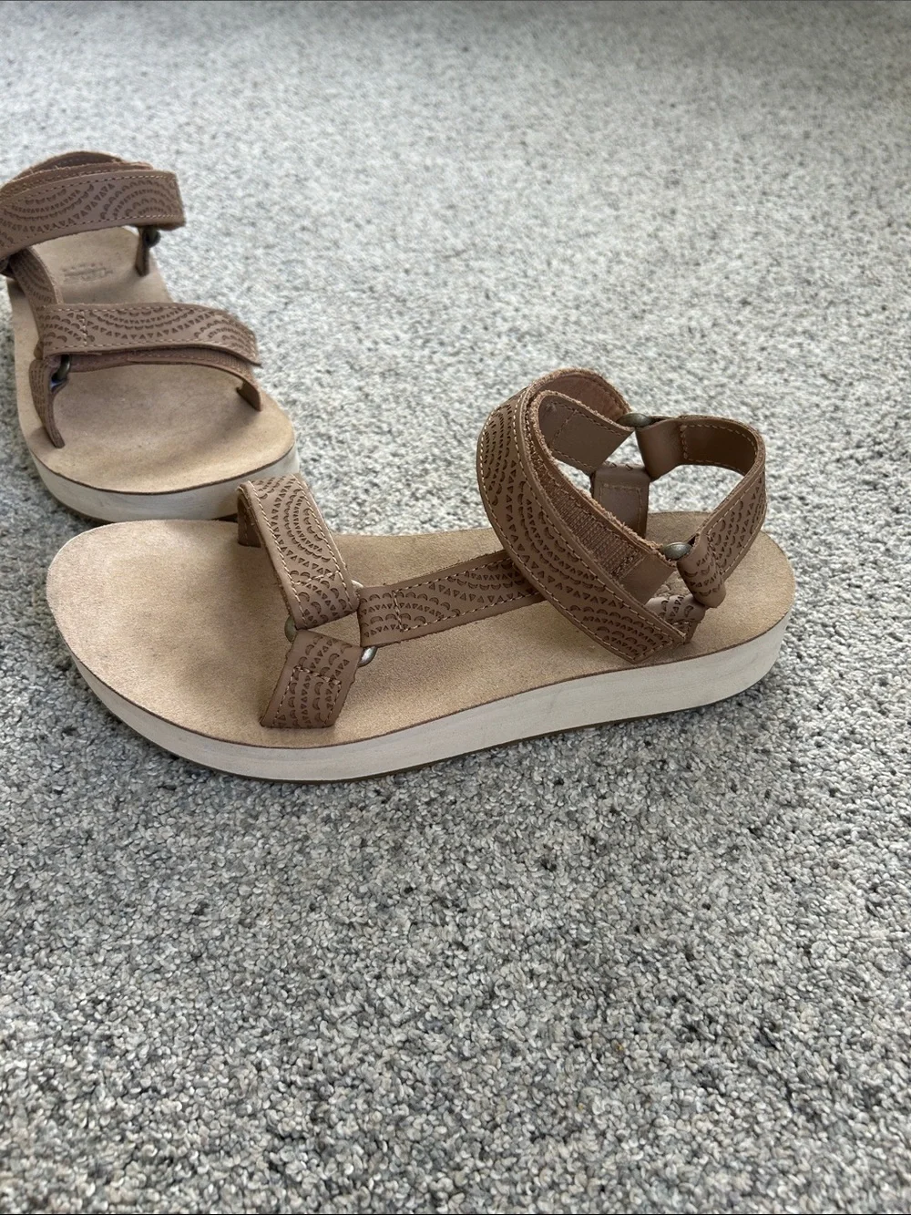 Teva Women Brown Platform Strappy Sandal